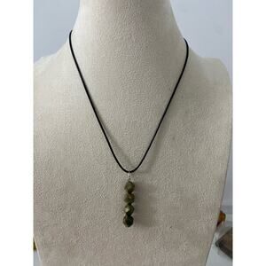 Handmade unakite pendant necklace